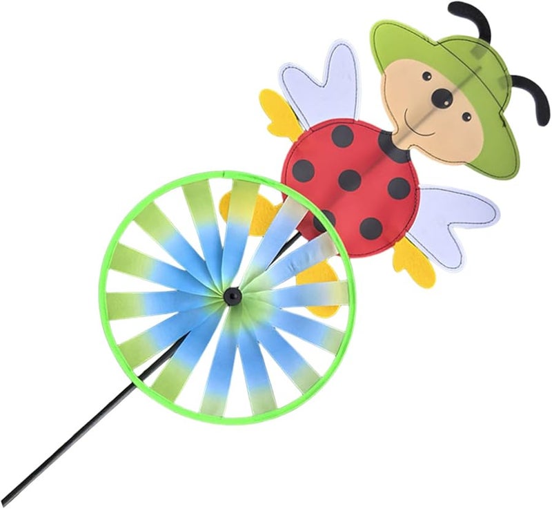 فزاعة خضراء دوارة للرياح ديكور خارجي نسيج مقاوم للعوامل الجوية وتد حديقة للفناء الخارجي - Image 1